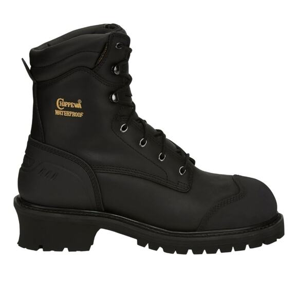 New Chippewa Men's Black Oiled Waterproof Insulated Composition Boot Size 7.5XW - Picture 3 of 9